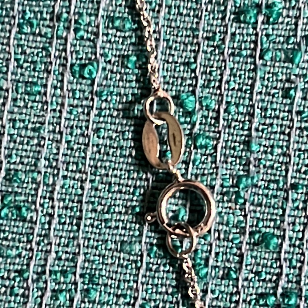 New Fleur de Lis Necklace Sterling with CZ NIB - Picture 10 of 12